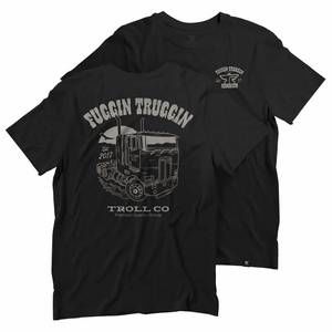 NEW TROLL CO. men's fuggin truggin 2.0 t-shirt in black
